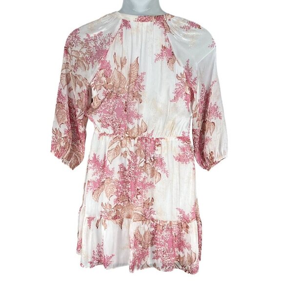 Lauren Conrad Womens M Floral Chiffon Tiered Ruffle Dress Feminine Cottagecore - Picture 10 of 16